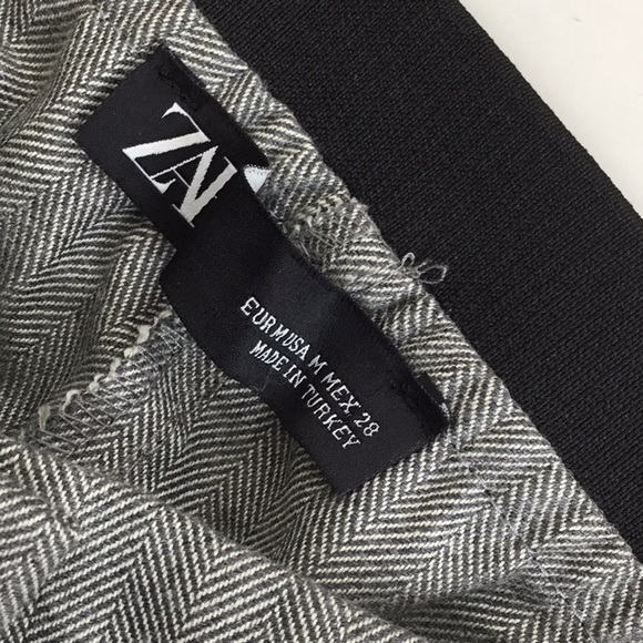 NWT Zara Herringbone Jogger Waist Pants Size M - Picture 9 of 16
